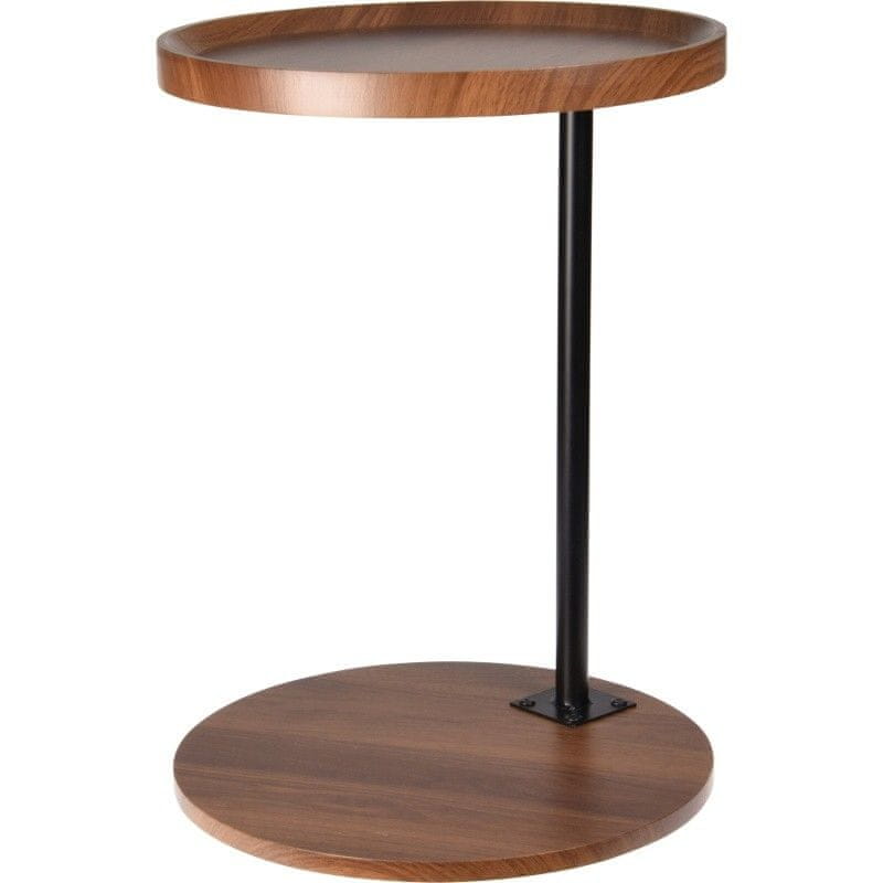 WEBHIDDENBRAND Odkladací stolík design drevo 40 x 56 cm